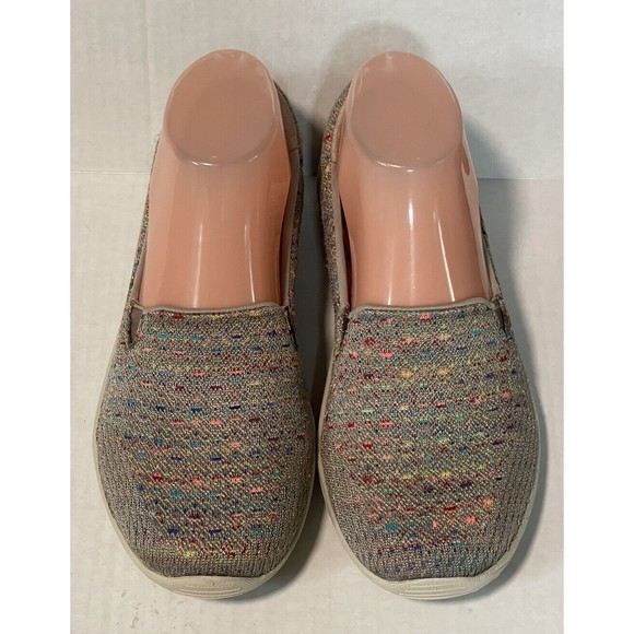 Skechers Sz 6.5 M Slip-On Sneakers Shoes Flats Multicolored Memory Foam Loafers - Picture 2 of 8